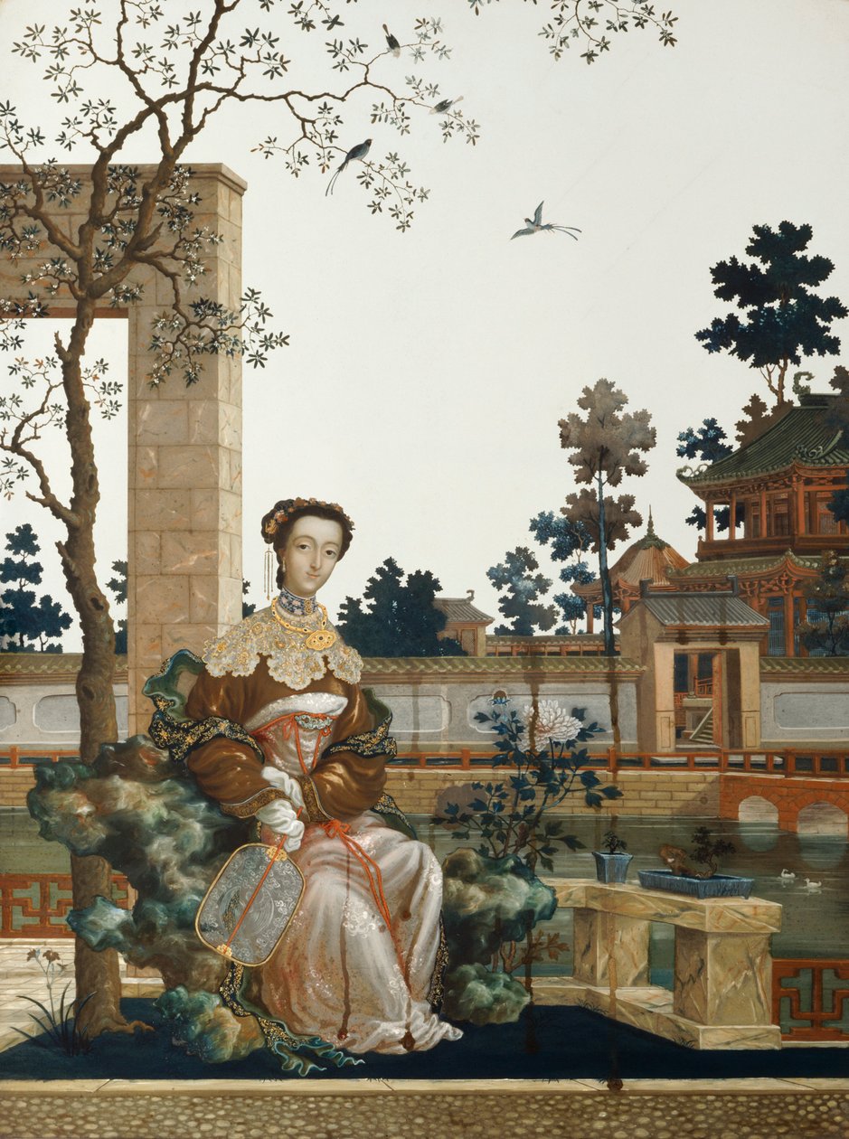 Une beauté orientale, chinoise, vers 1760 - Unbekannt
