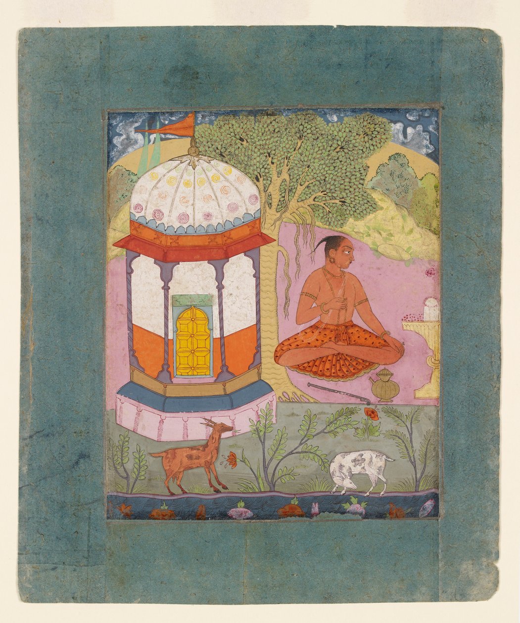 Ascète dans un paysage, illustrant le mode musical Bangali Ragini, vers 1675 - Unbekannt