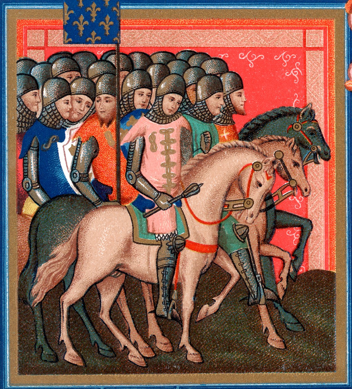 Bande de croisés armés et montés, 15ème siècle - Unbekannt