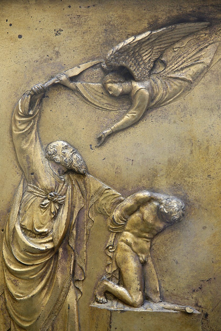 Baptistère de San Giovanni. Porte du Paradis. Abraham sacrifiant Isaac, Florence, Italie - Unbekannt