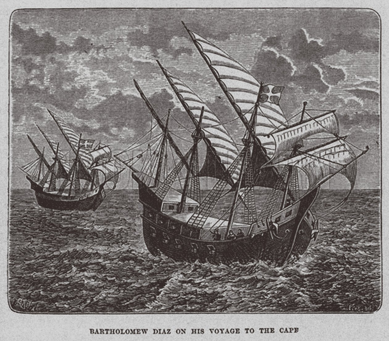 Bartholomew Diaz lors de son voyage en Afrique du Sud, 1878 - Unbekannt