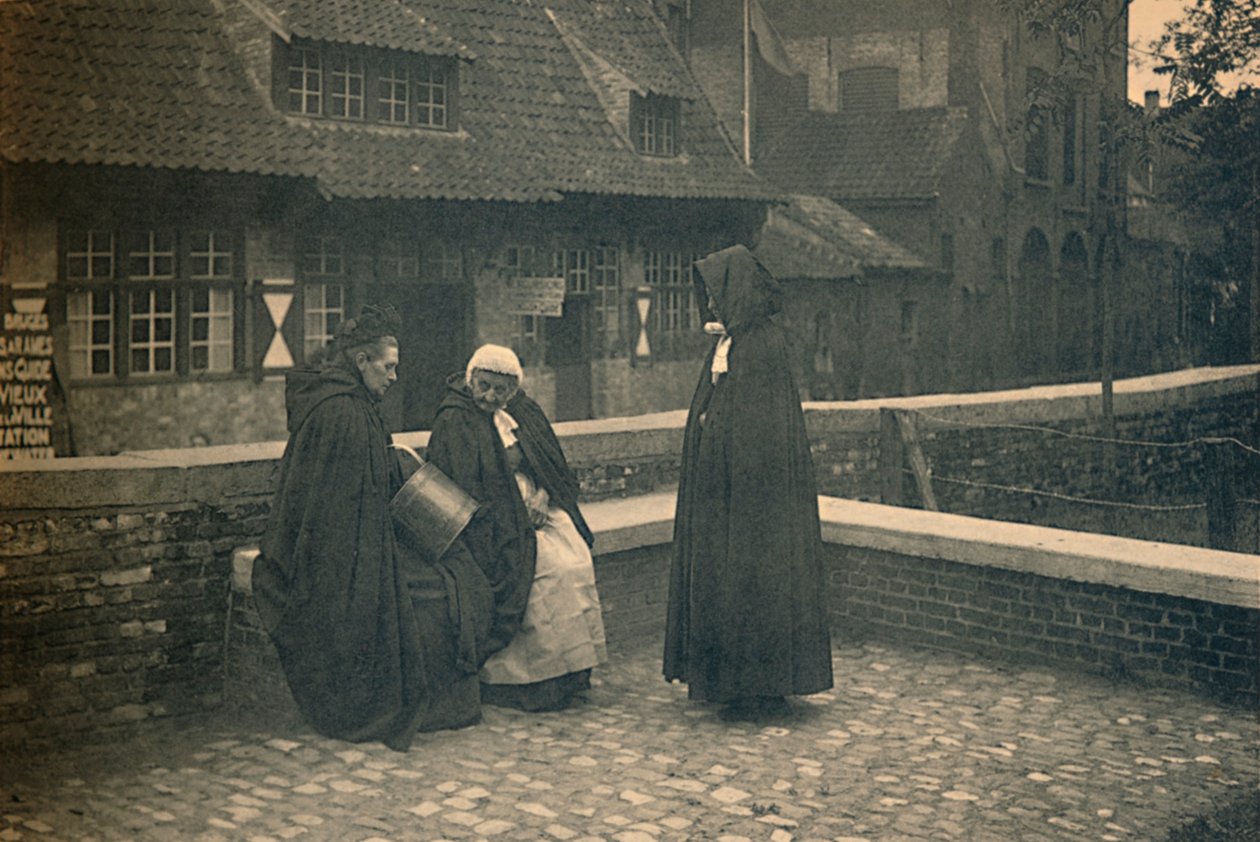 Derrière le Gruuthuse. Types de Bruges, vers 1910 - Unbekannt