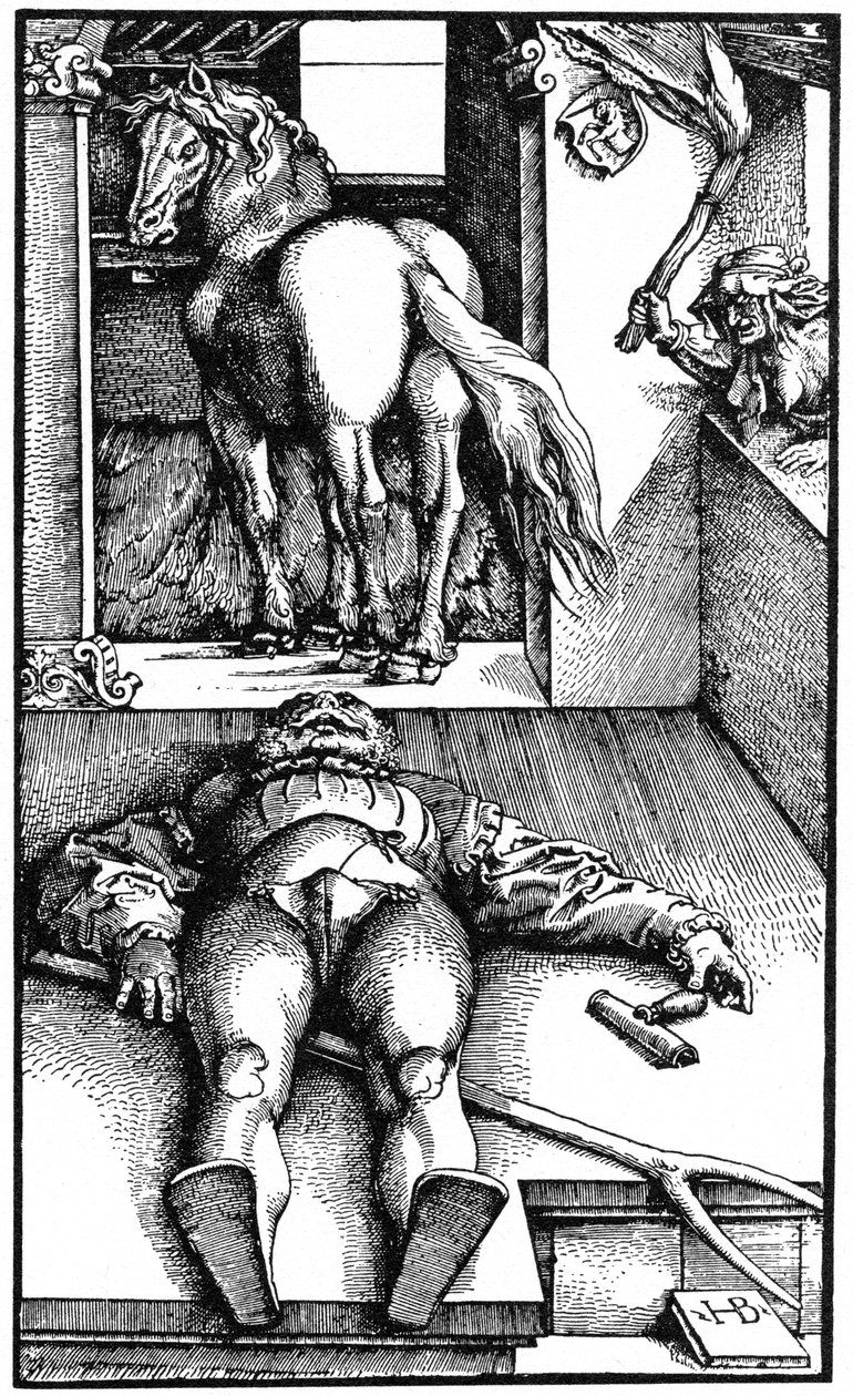 Mari ensorcelé dormant et une sorcière, 1544 - Unbekannt