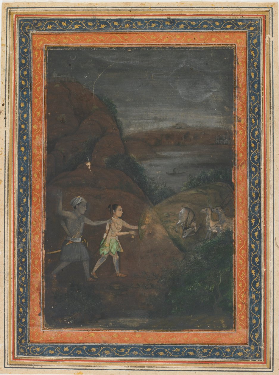 Bhils chassant des cerfs la nuit - Unbekannt