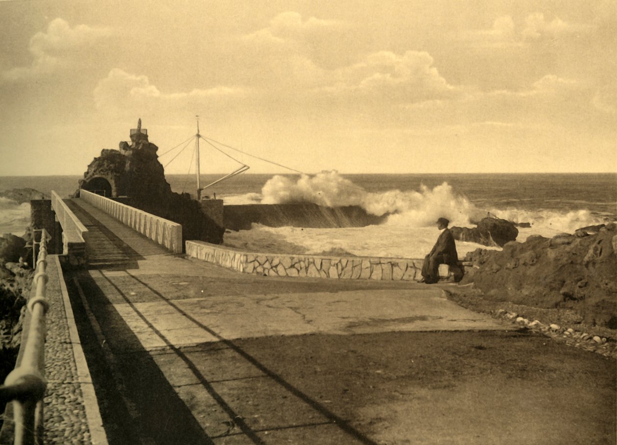 Biarritz - Au Rocher de la Vierge par gros temps, vers 1930 - Unbekannt