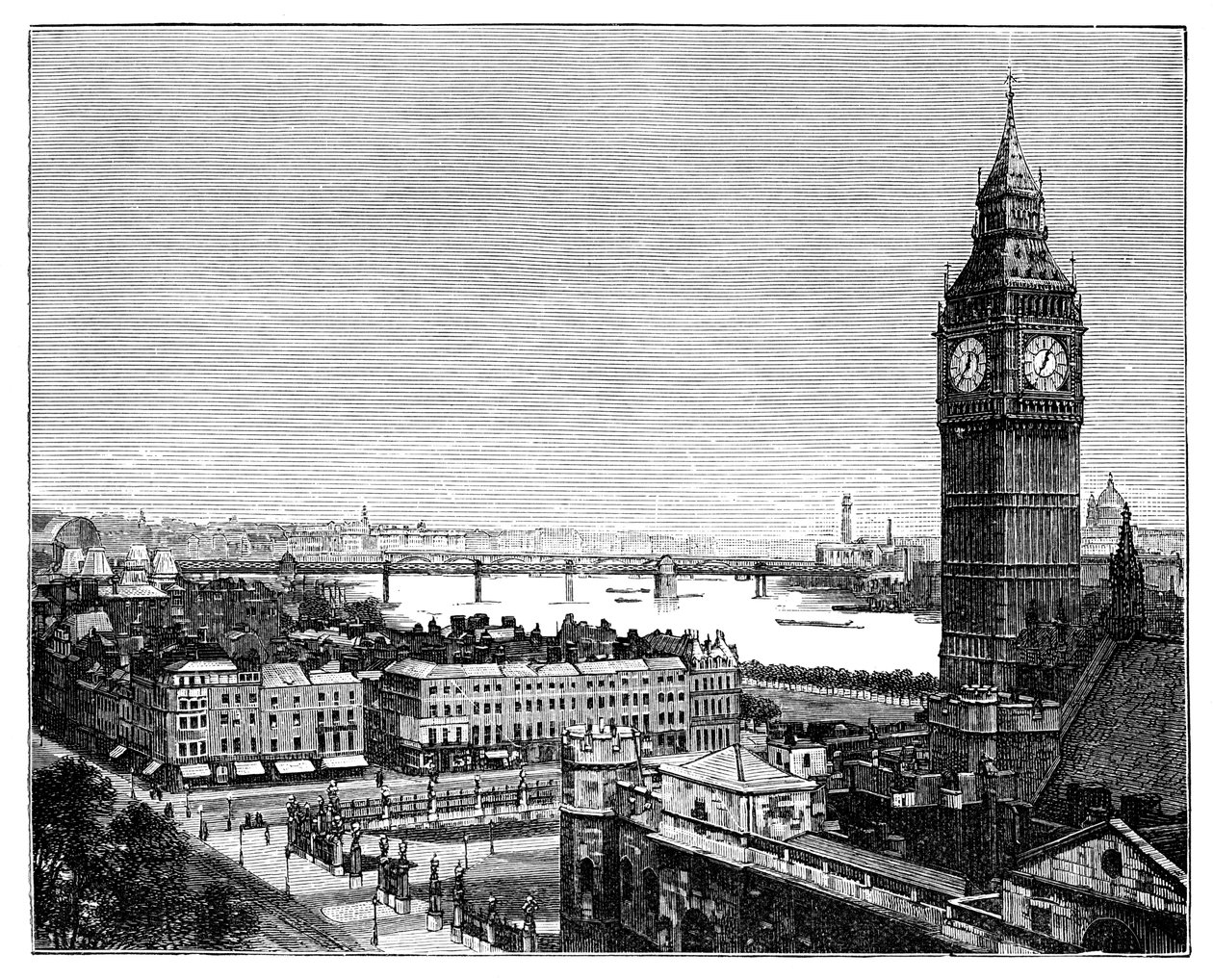 Big Ben et les Chambres du Parlement, Westminster, Londres, 1870 - Unbekannt