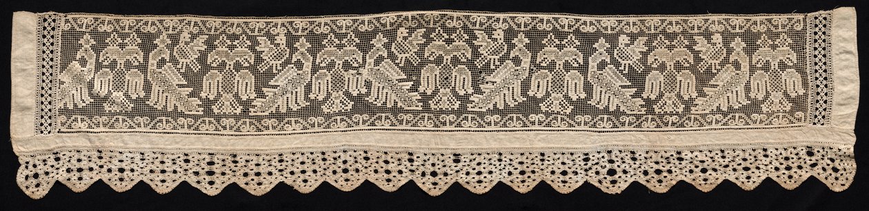 Bordure avec oiseaux couronnés et à deux têtes - Unbekannt