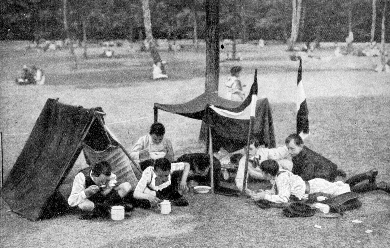 Garçons en camping, Berlin, Allemagne, 1922 - Unbekannt
