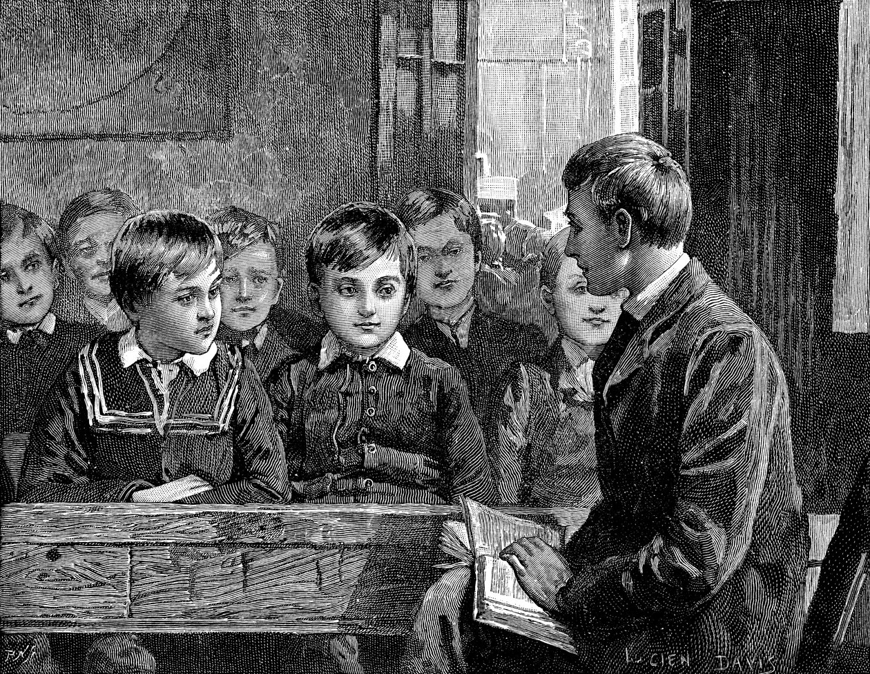 Classe de garçons dans une école du dimanche américaine, 1890 - Unbekannt
