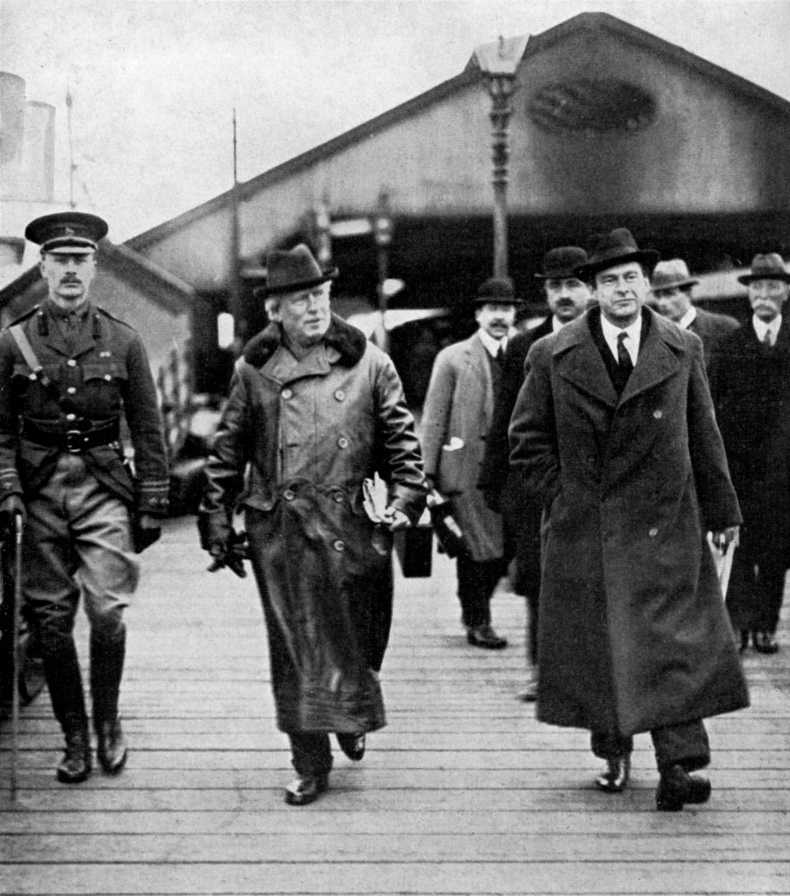 Le Premier ministre britannique Herbert Asquith visitant l