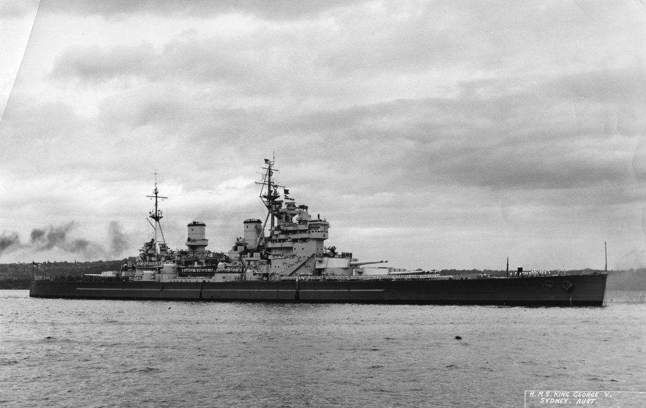 Cuirassé britannique HMS King George V, Sydney, Australie, 1945 - Unbekannt