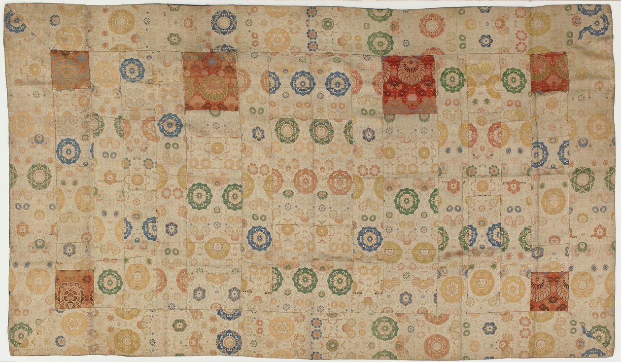 Brocade, soie. Une robe de moine bouddhiste, kesa, période Edo, 1615-1868 - Unbekannt