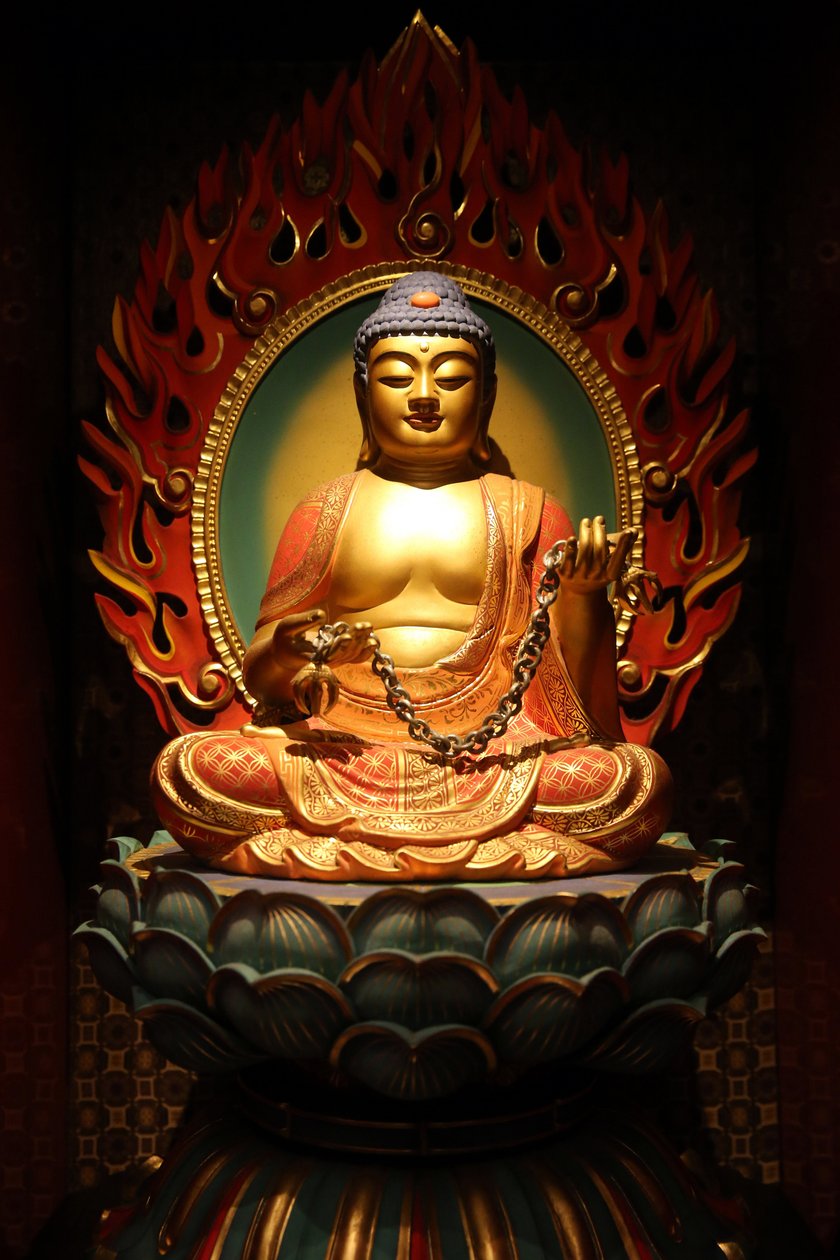 Temple de la relique de la dent de Bouddha à Chinatown. Statue de Bouddha, 20160818, Singapour - Unbekannt