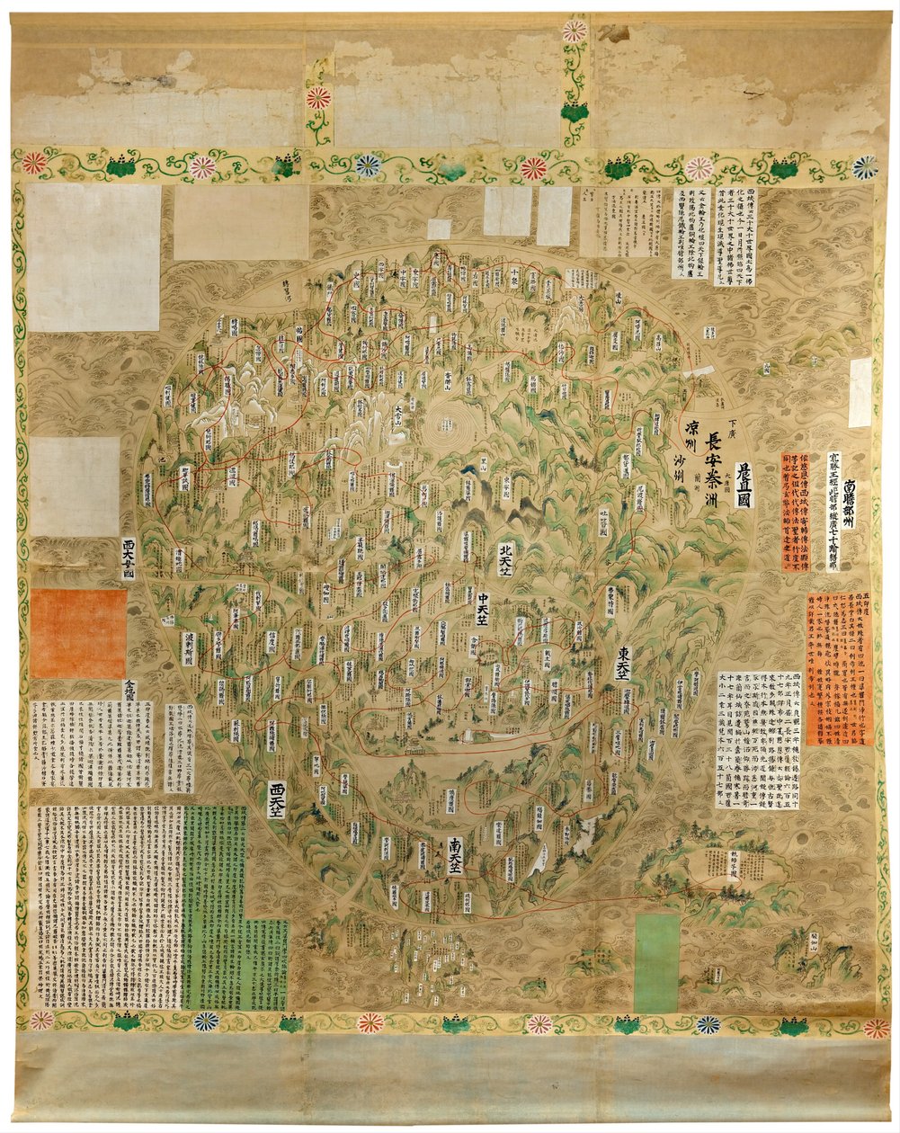 Carte bouddhiste du monde, début du XVIIIe siècle - Unbekannt