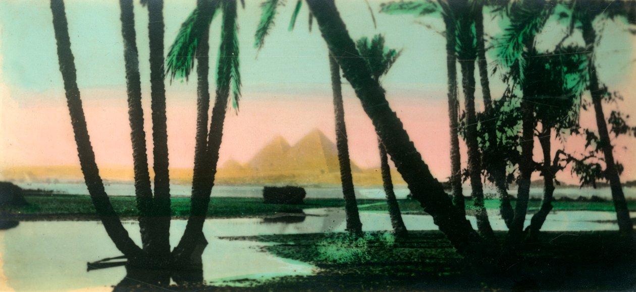 Le Caire : Inondation des pyramides de Gizeh, vers 1918-1939 - Unbekannt