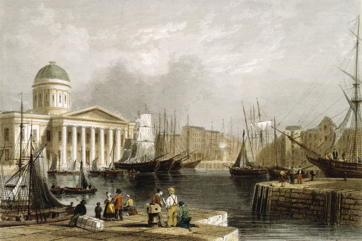 Canning Dock, Liverpool, montrant la douane, 1841 - Unbekannt