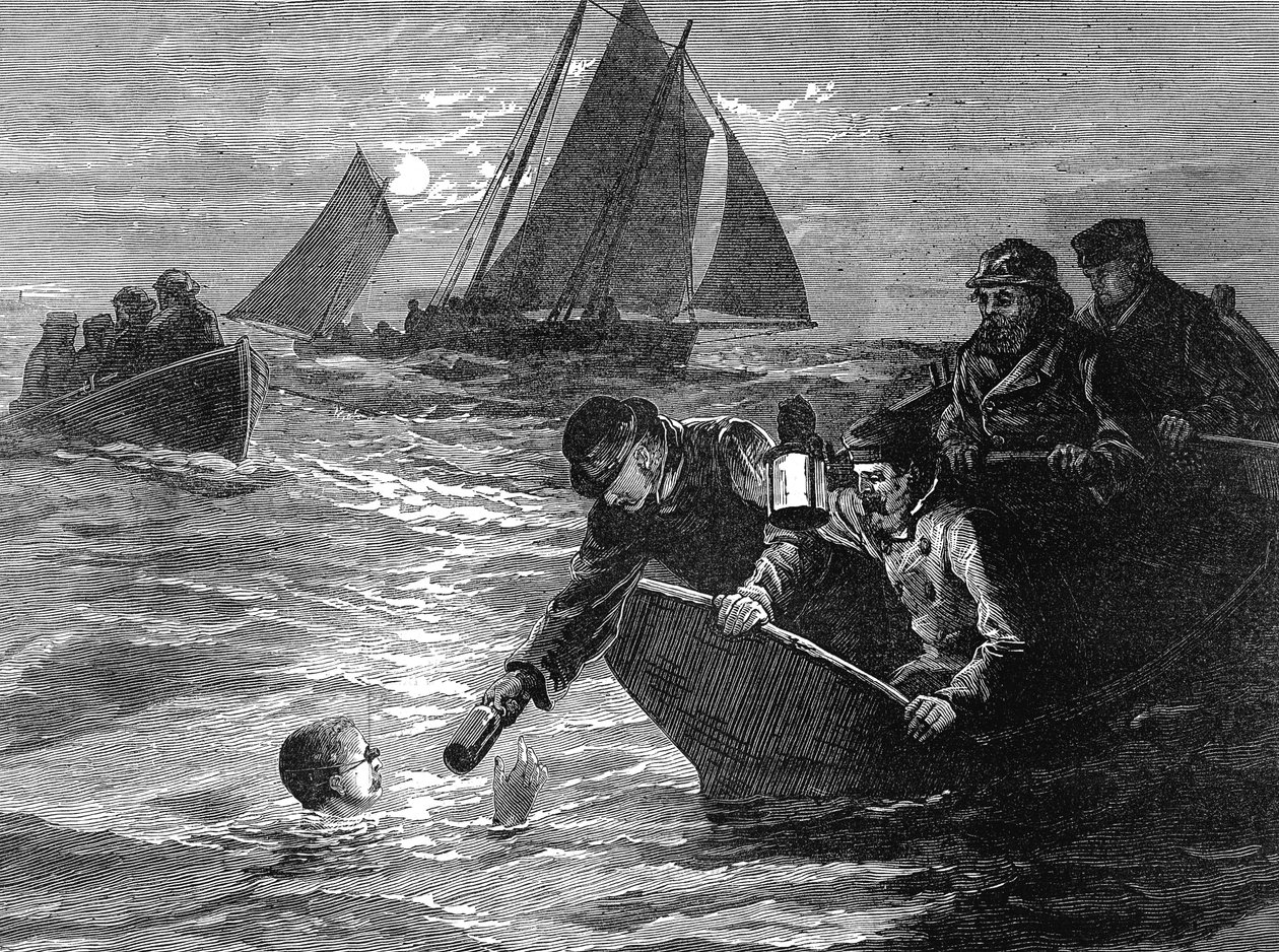 Capitaine Matthew Webb, le premier homme à traverser la Manche à la nage, 1875 - Unbekannt