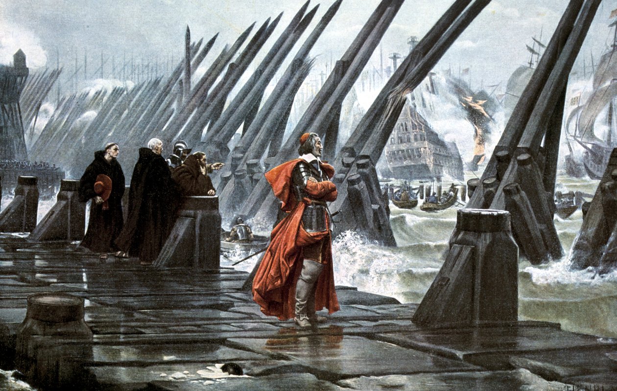 Le cardinal Richelieu au siège de La Rochelle - Unbekannt