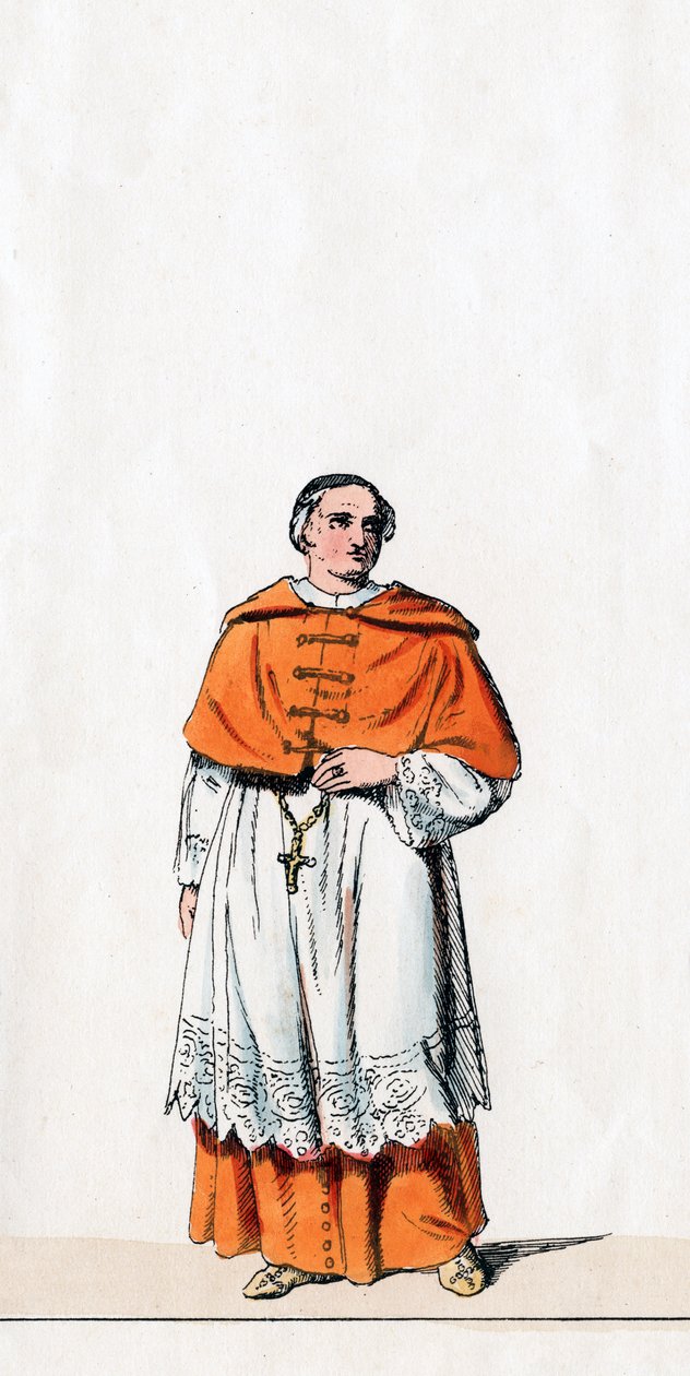 Cardinal Wolsey, costume pour la pièce de Shakespeare, Henry VIII, 19ème siècle - Unbekannt