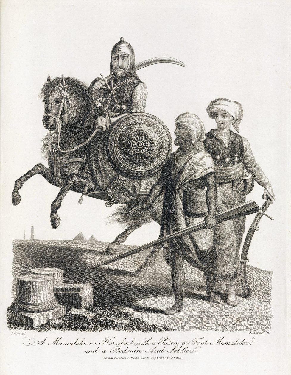 Cavalier mamelouk et soldats de l