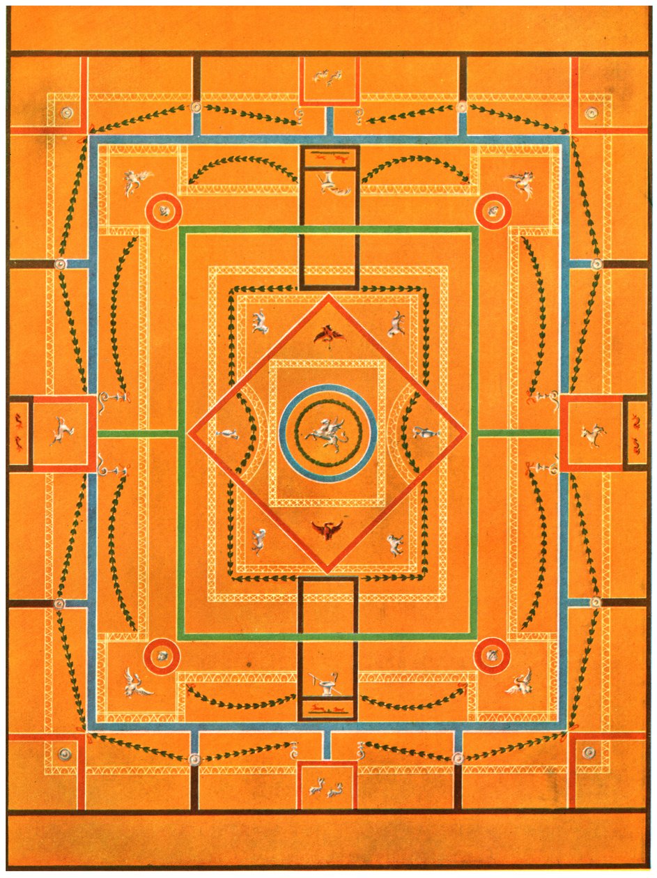 Décoration de plafond, Pompéi, Italie, 1928 - Unbekannt