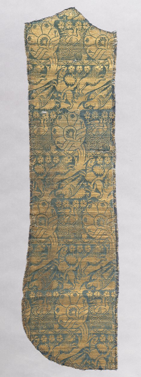 Fragment de chasuble avec animaux réalistes, vers 1420 - Unbekannt