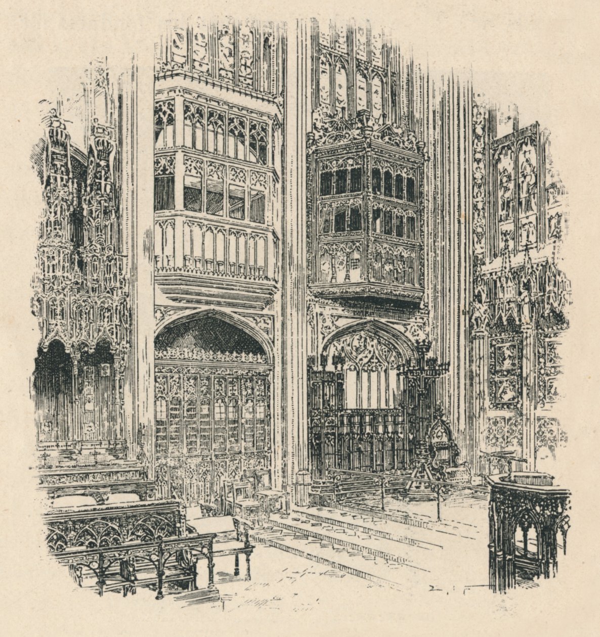 Stalles du chœur et cabinet royal, chapelle Saint-Georges - Unbekannt