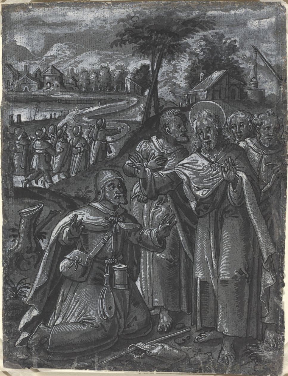 Le Christ disputant avec les docteurs [recto], vers 1600 - Unbekannt