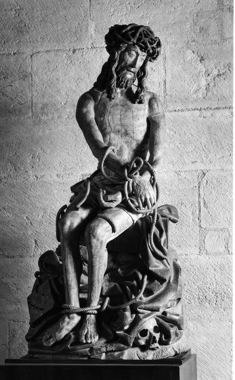 Christ aux liens Sculpture. Hospices Civils de Beaune fondés en 1443 par le Chancelier Nicolas Rolin, Beaune (Côte d