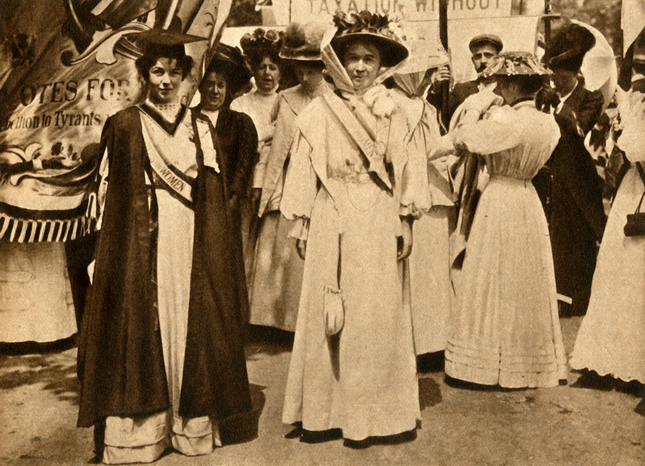 Christabel Pankhurst et Emmeline Pethick-Lawrence, Hyde Park, Londres, 21 juin 1908, 1933 - Unbekannt