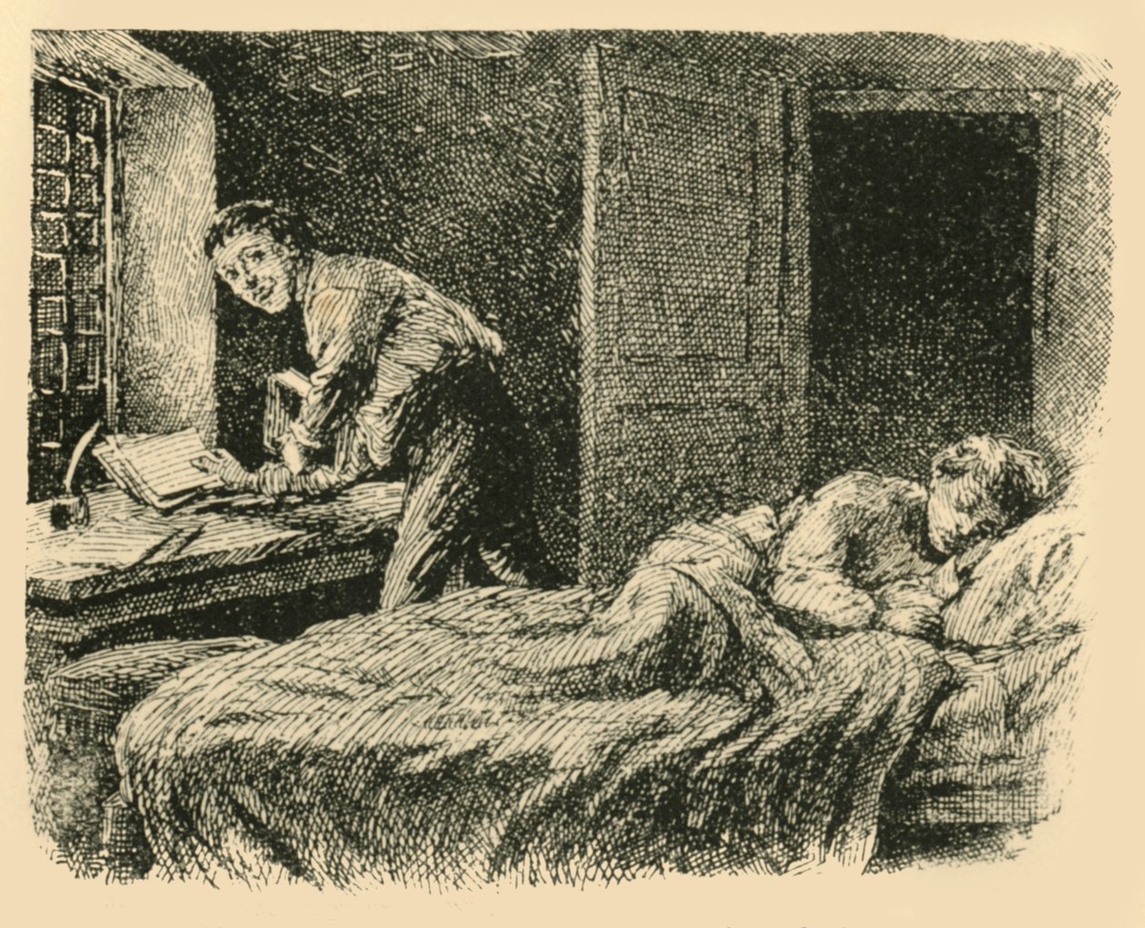 Christoph saisit le manuscrit et la copie - Unbekannt