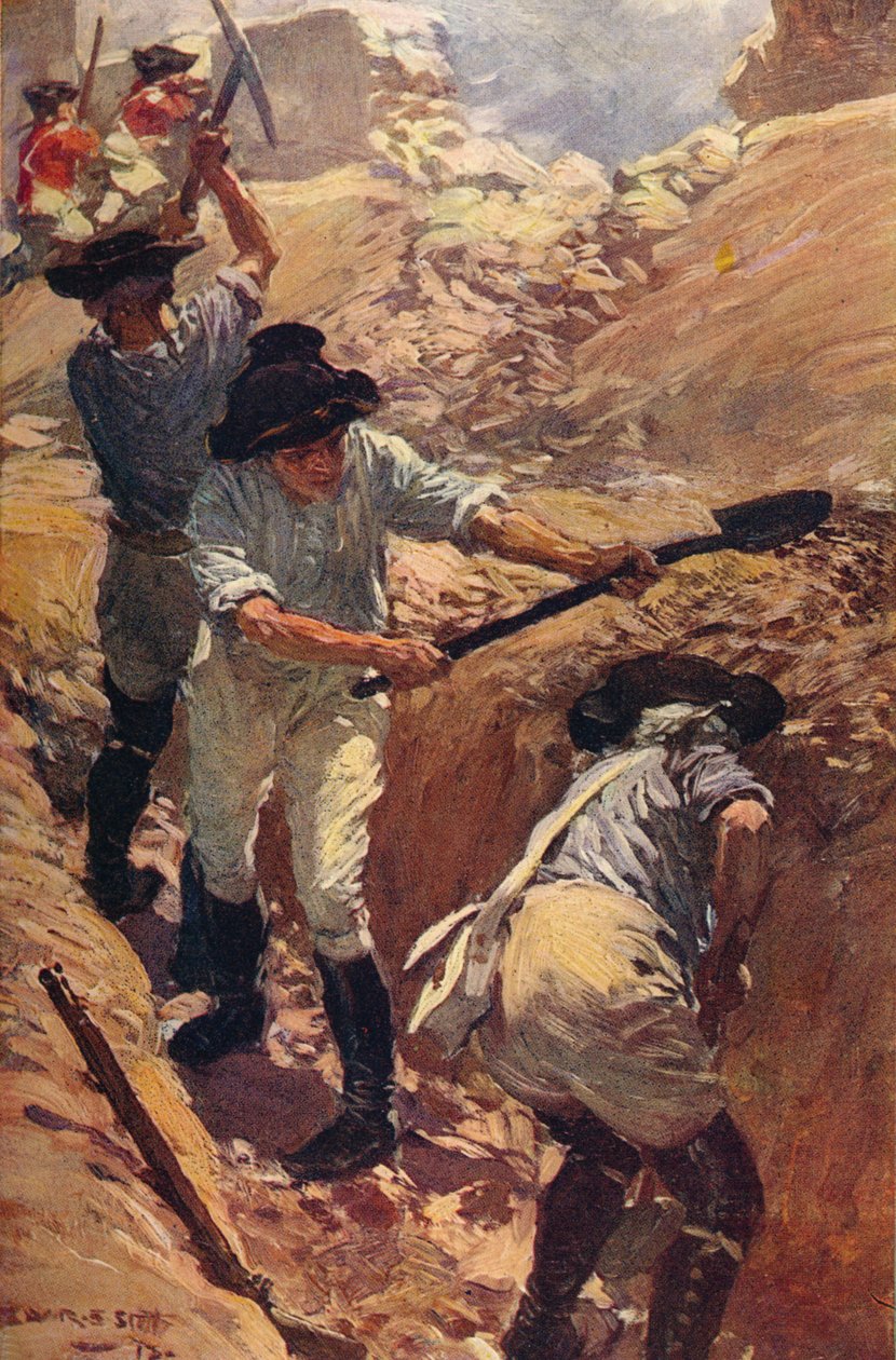Clive dans les tranchées à Arcot, 1751 - Unbekannt