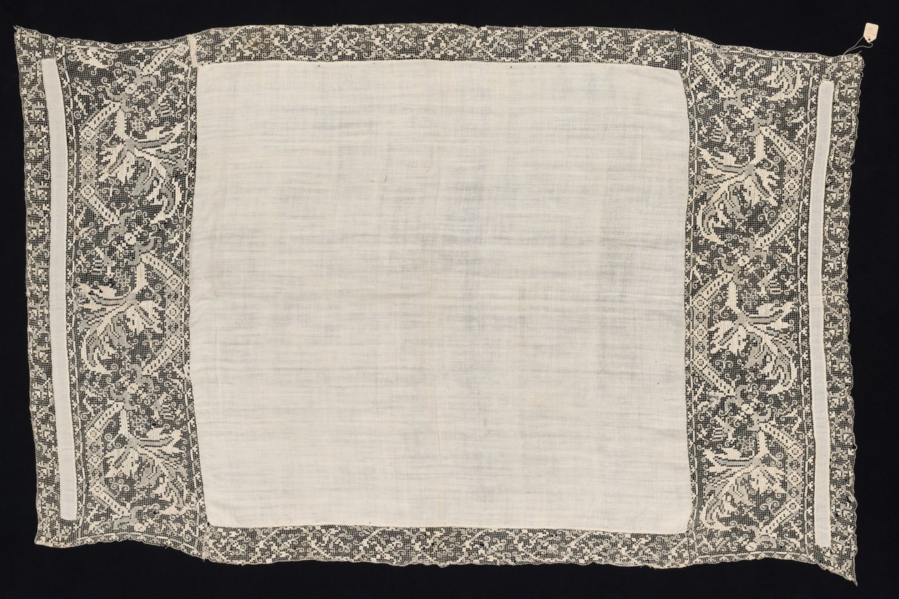 Tissu avec bordure de motif végétal, 19e siècle - Unbekannt