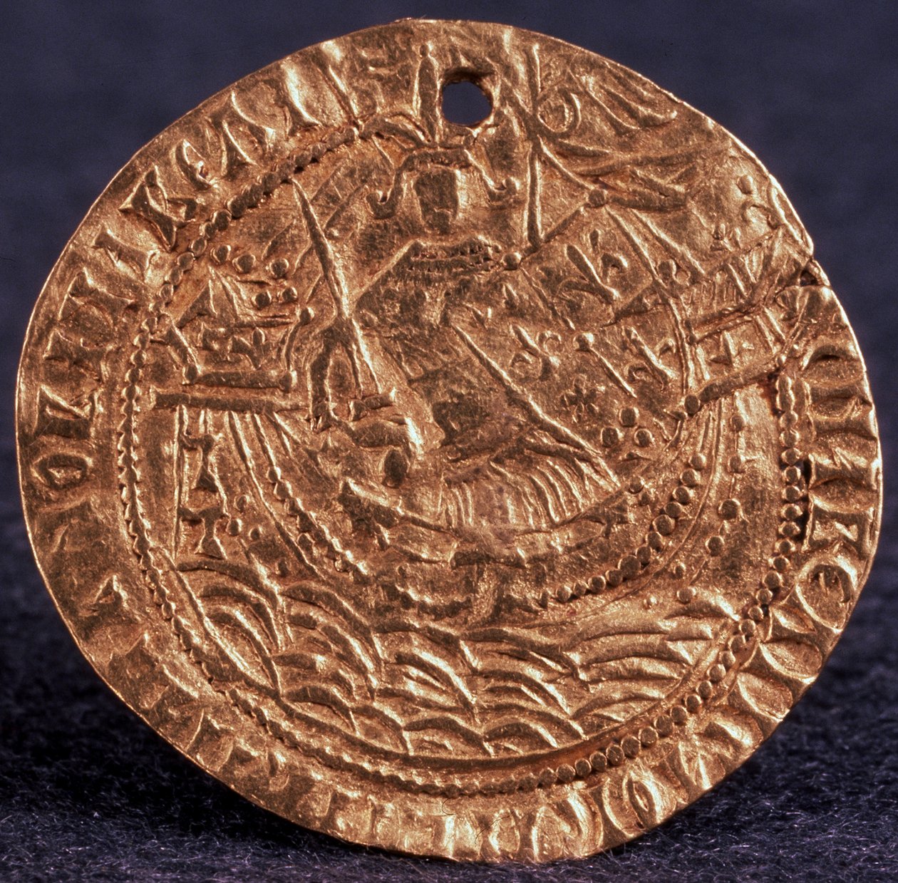 Pièce Korabelnik de Tsar Ivan III Revers : Souverain sur son navire, 1471-1490 - Unbekannt