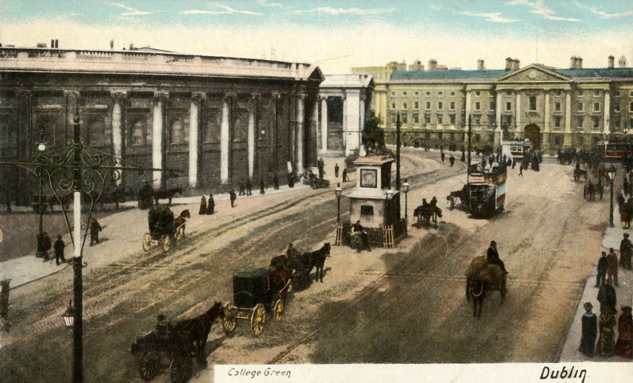 College Green - Dublin, fin du 19e-début du 20e siècle - Unbekannt