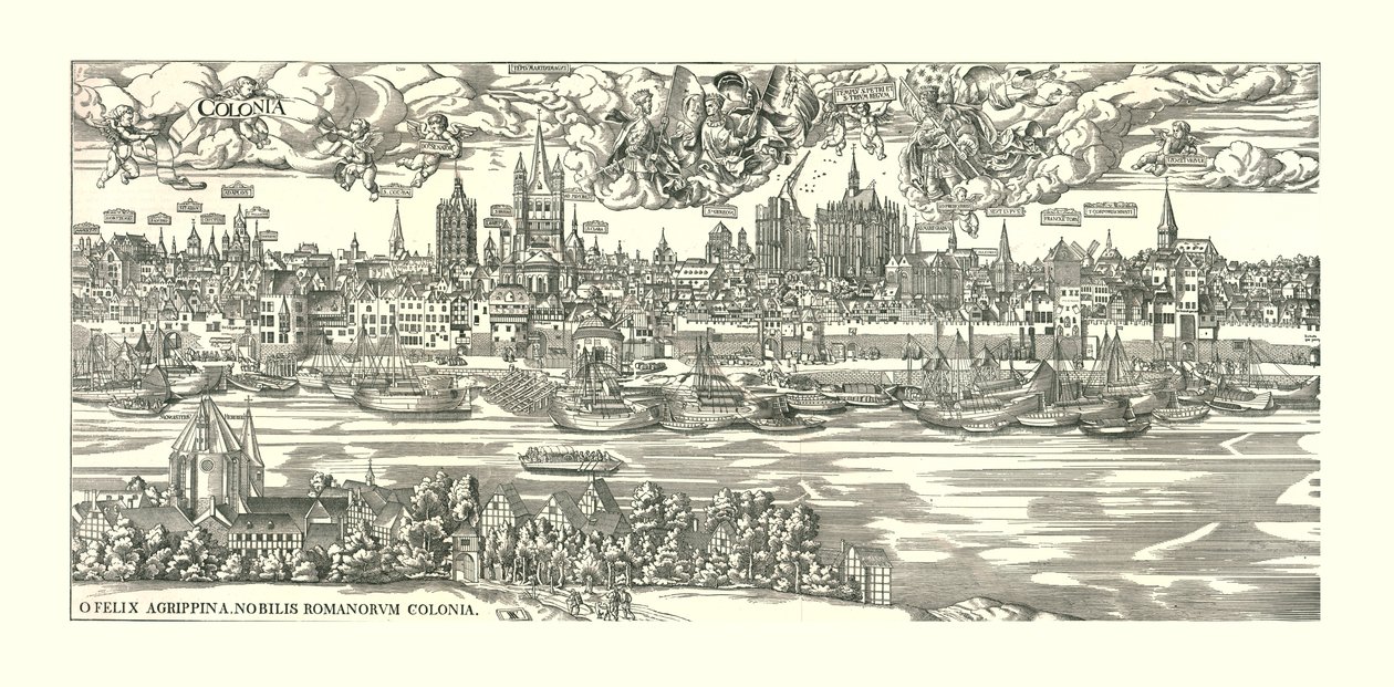 Cologne sur le Rhin en 1530 - Unbekannt