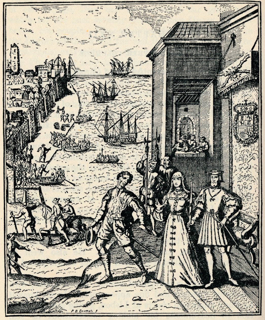 Colomb avec Ferdinand et Isabelle, 3 août 1492 - Unbekannt