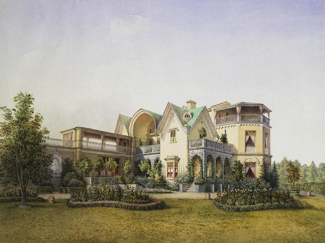 Palais Cottage dans le parc Alexandria à Peterhof, 1847 - Unbekannt