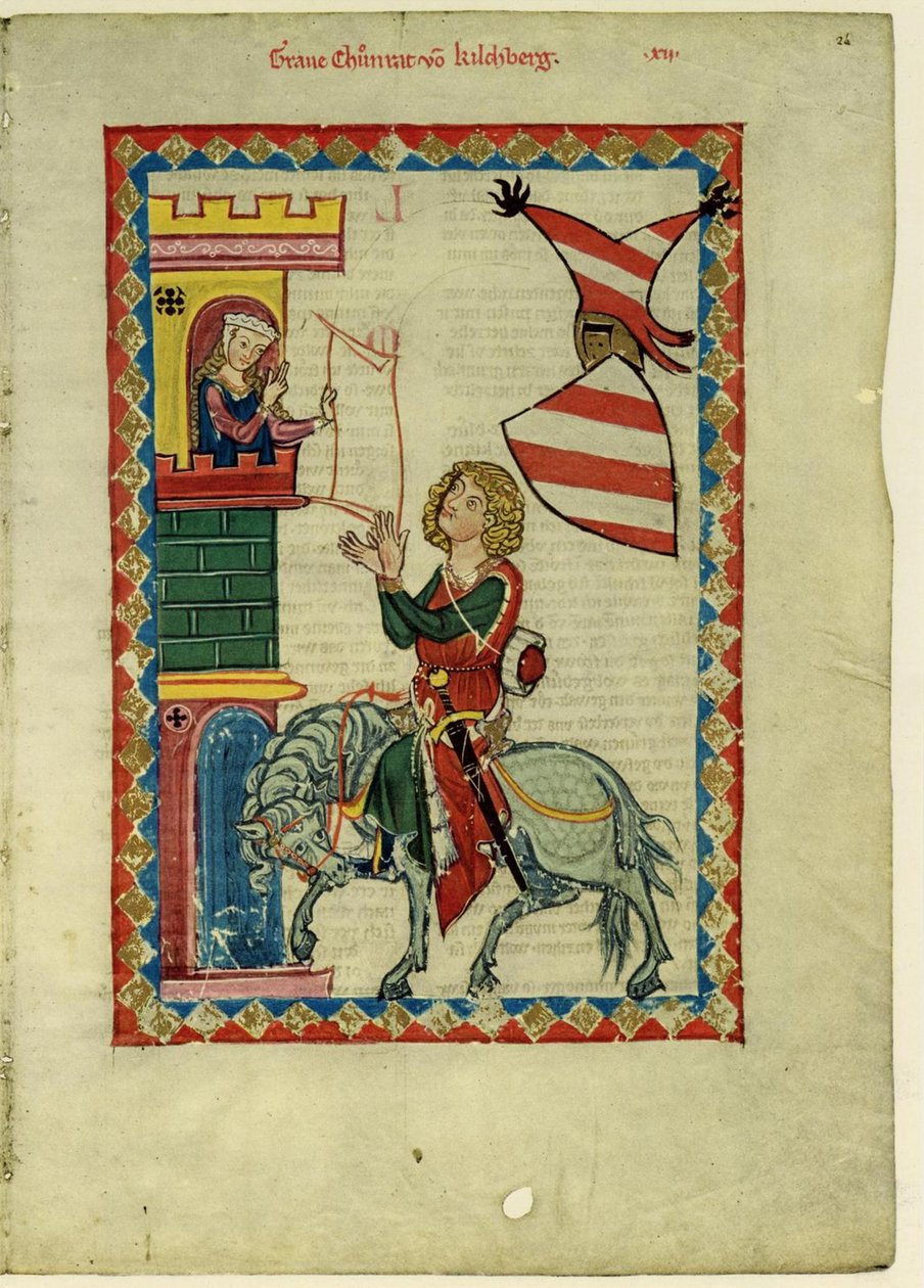 Comte Konrad von Kirchberg du Codex Manesse, entre 1305 et 1340 - Unbekannt