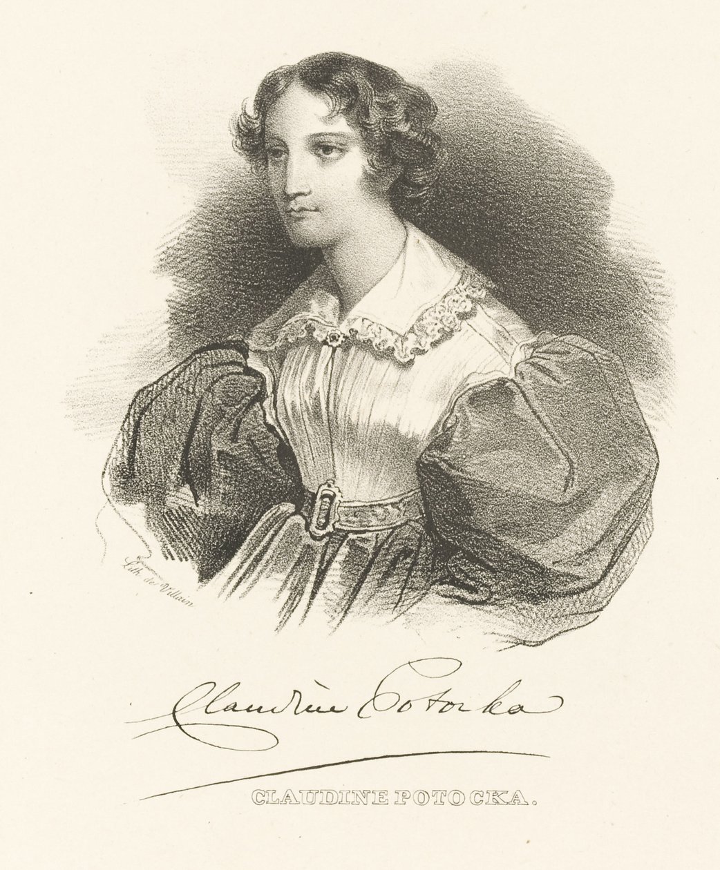 Comtesse Klaudyna Claudine Potocka, née Dzialynska 1801-1836, vers 1830 - Unbekannt