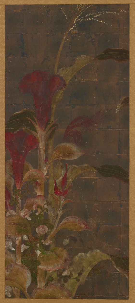 Coqs, maïs et gloires du matin, période Momoyama, 1568-1615 - Unbekannt