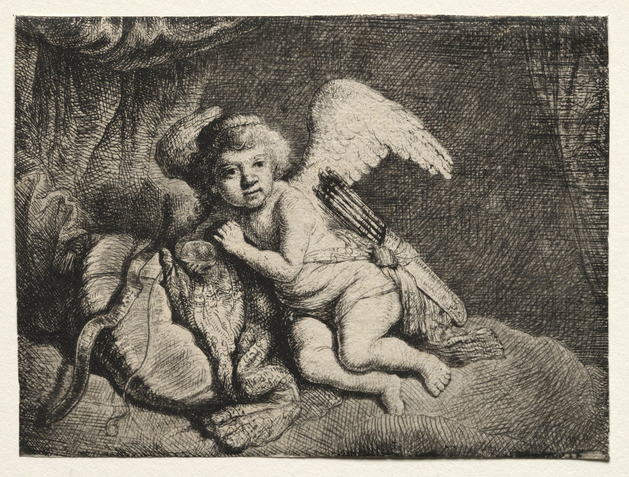 Cupidon se reposant, XVIIe siècle - Unbekannt