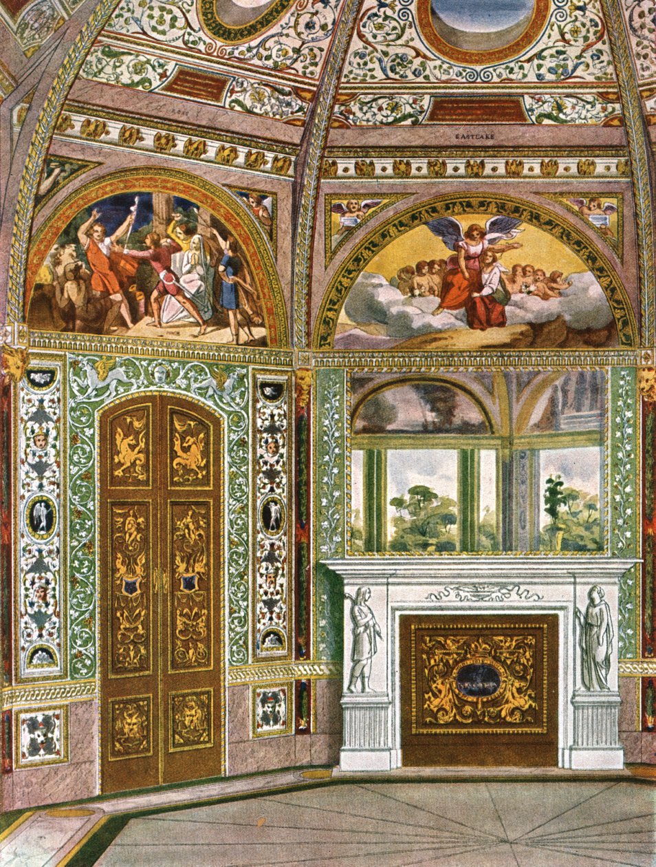Décoration dans le pavillon du jardin octogonal au palais de Buckingham, Londres, 1928 - Unbekannt