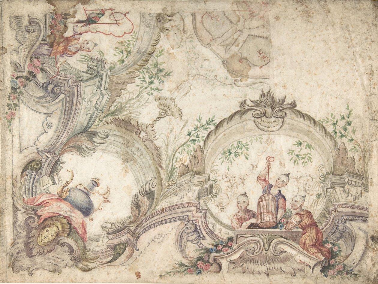 Conception pour une décoration de plafond avec chinoiseries - Unbekannt