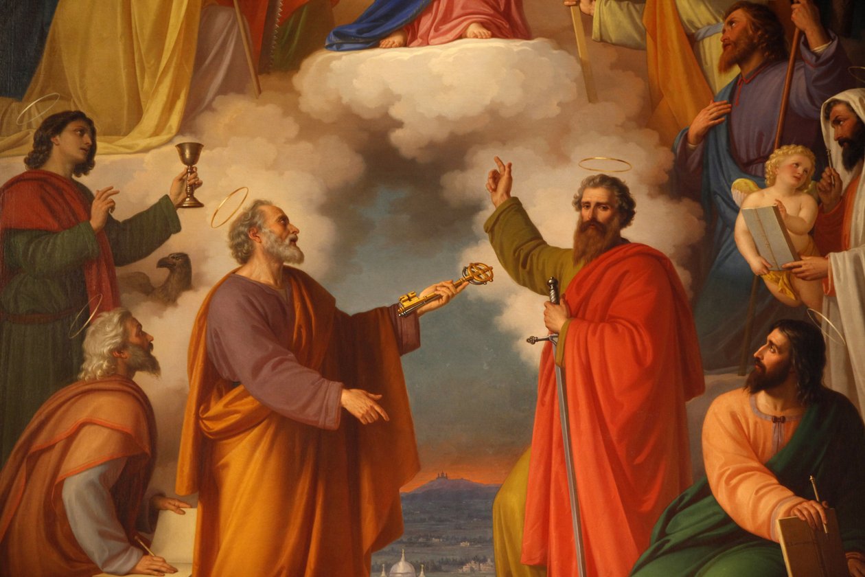 (détail) Saint Pierre et Saint Paul, Basilique de Maria Ausiliatrice, Turin, Italie - Unbekannt