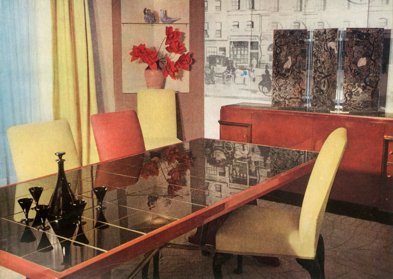 Salle à manger en laque sang-de-bœuf, par Hayes Marshall pour Fortnum & Mason Ltd., Londres, 1937 - Unbekannt