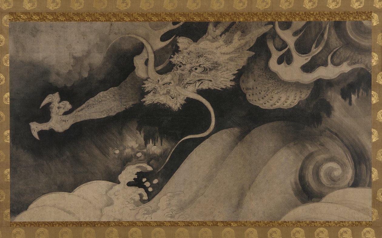 Dragon, vagues et nuages - Unbekannt