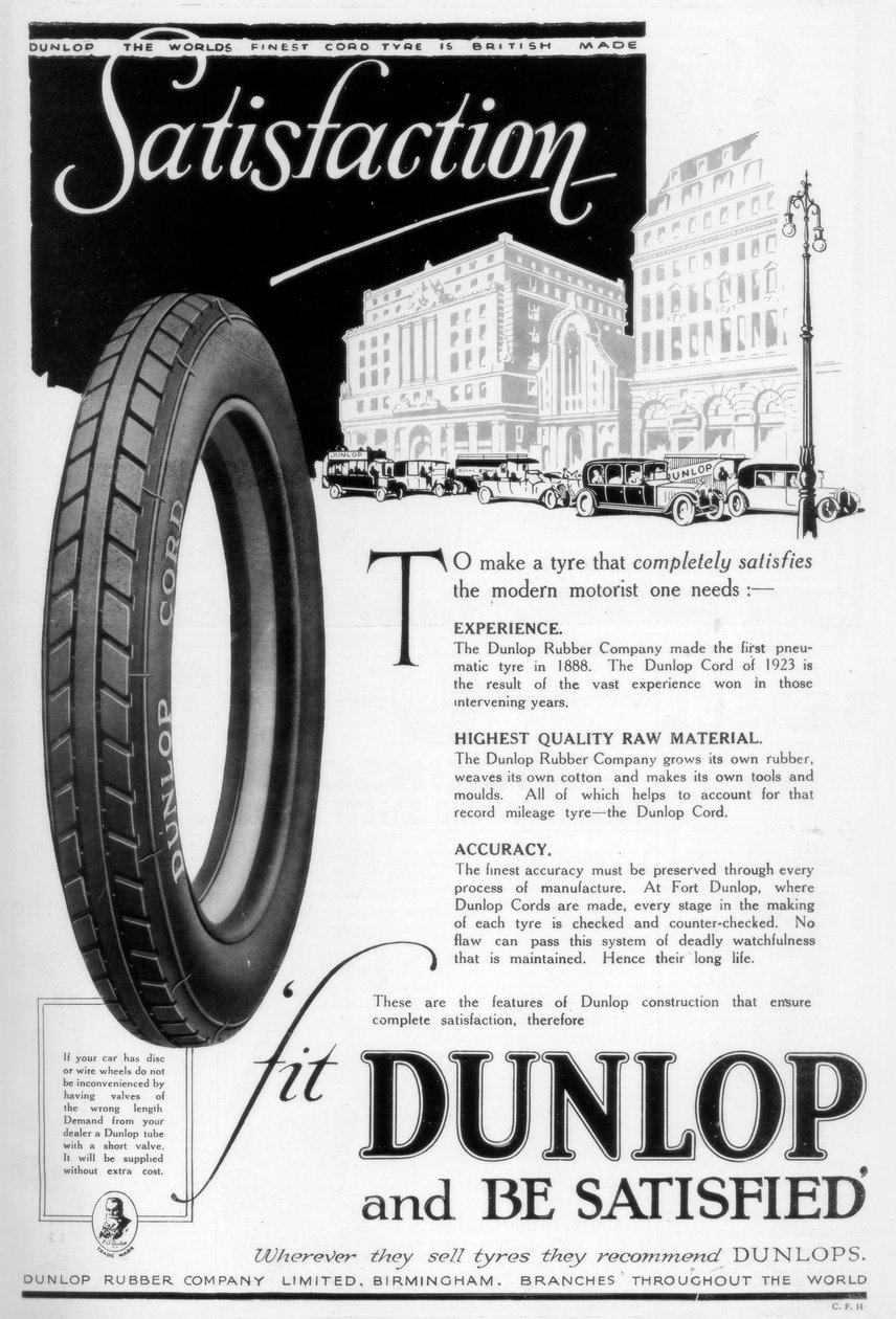 Publicité Dunlop, 1923 - Unbekannt