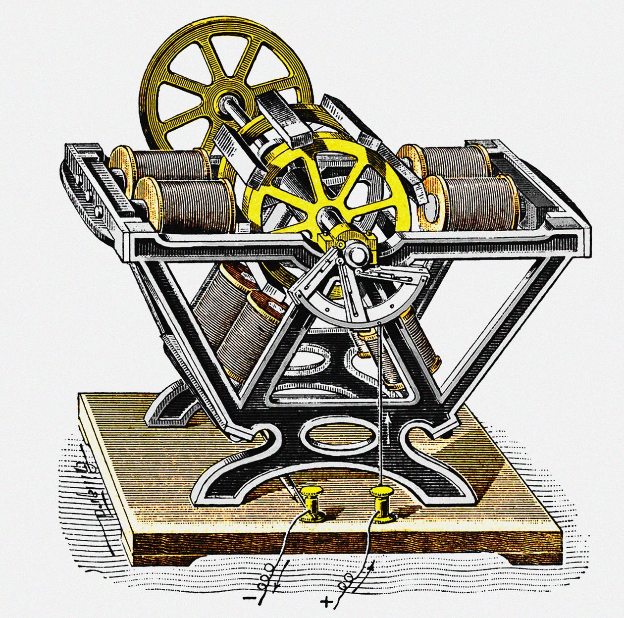 Premier moteur électrique, conçu et construit par le physicien et ingénieur Moritz von Jacobi - Unbekannt