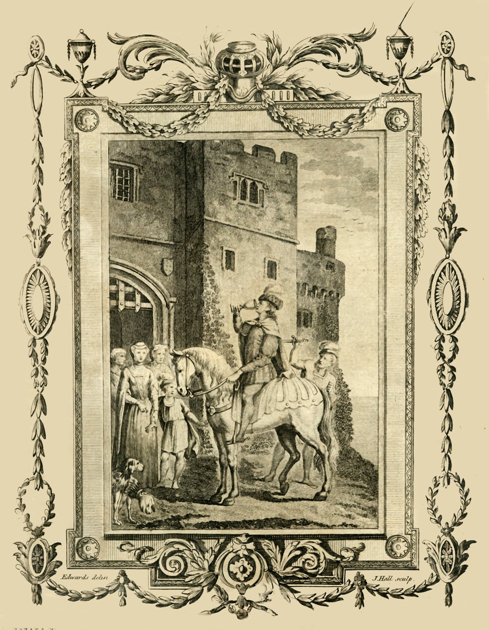 Édouard le Martyr poignardé sur ordre de sa belle-mère, Elfrida, au château de Corfe, 978 - Unbekannt